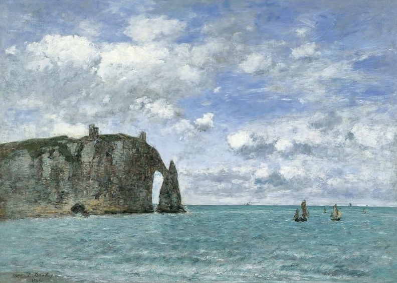 Eugene Boudin The Cliff of Aval